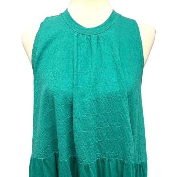 Free People Right On Time Vibrant Green Tiered Tunic Top Womens Small - Picture 8 of 15